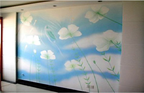 钦州画墙绘怎么画好白云的蓬松感？