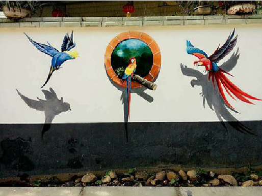 钦州视觉错位-3D墙绘设计