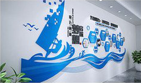 钦州海浪主题文化墙如何设计？