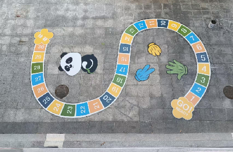 钦州地面游戏彩绘