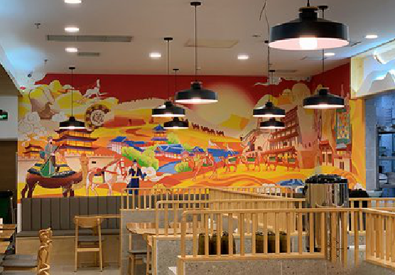 钦州商业空间彩绘介绍。