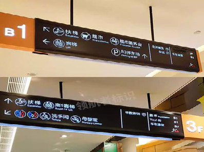 钦州如何通过商场标识牌引导客流分布？